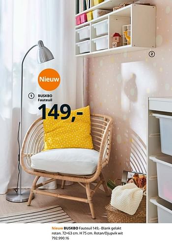 Promotions Buskbo fauteuil - Produit maison - Ikea - Valide de 23/08/2019 à 31/07/2020 chez Ikea