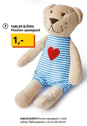 Promotions Fabler björn pluchen speelgoed - Produit maison - Ikea - Valide de 23/08/2019 à 31/07/2020 chez Ikea