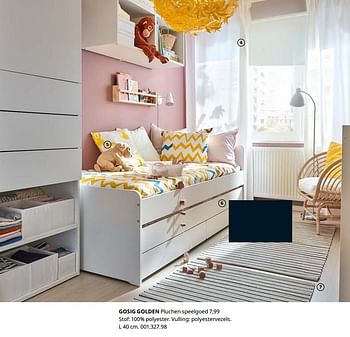 Promoties Gosig golden pluchen speelgoed - Huismerk - Ikea - Geldig van 23/08/2019 tot 31/07/2020 bij Ikea