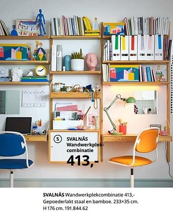 Promoties Svalnäs wandwerkplekcombinatie - Huismerk - Ikea - Geldig van 23/08/2019 tot 31/07/2020 bij Ikea