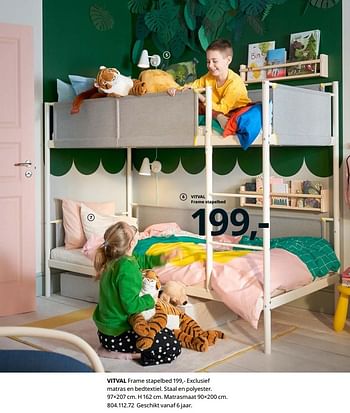 Promoties Vitval frame stapelbed - Huismerk - Ikea - Geldig van 23/08/2019 tot 31/07/2020 bij Ikea