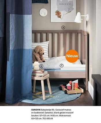 Promoties Sundvik babybedje - Huismerk - Ikea - Geldig van 23/08/2019 tot 31/07/2020 bij Ikea