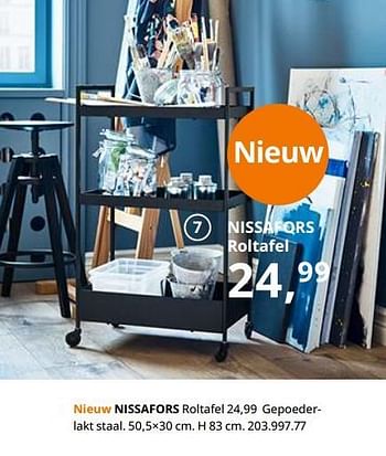 Promoties Nissafors roltafel - Huismerk - Ikea - Geldig van 23/08/2019 tot 31/07/2020 bij Ikea
