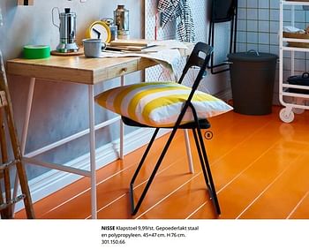 Promoties Nisse klapstoel - Huismerk - Ikea - Geldig van 23/08/2019 tot 31/07/2020 bij Ikea