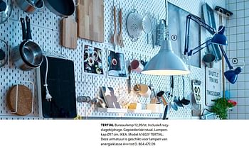Promoties Tertial bureaulamp - Huismerk - Ikea - Geldig van 23/08/2019 tot 31/07/2020 bij Ikea