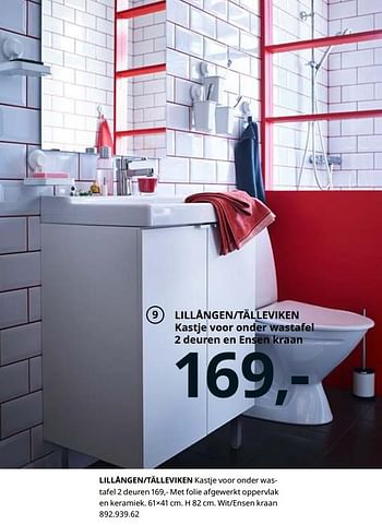 Promotions Lillången-tälleviken kastje voor onder wastafel 2 deuren - Produit maison - Ikea - Valide de 23/08/2019 à 31/07/2020 chez Ikea