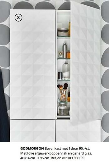 Medisch wangedrag Stevig Zweet Huismerk - Ikea Godmorgon bovenkast met 1 deur - Promotie bij Ikea
