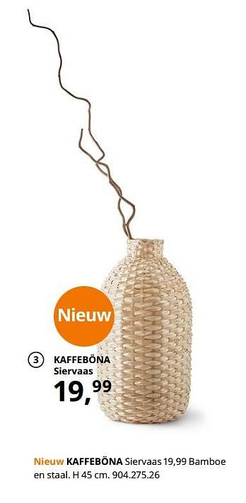 Promoties Kaffeböna siervaas - Huismerk - Ikea - Geldig van 23/08/2019 tot 31/07/2020 bij Ikea