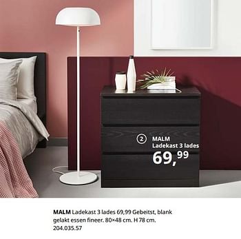 Promotions Malm ladekast 3 lades - Produit maison - Ikea - Valide de 23/08/2019 à 31/07/2020 chez Ikea