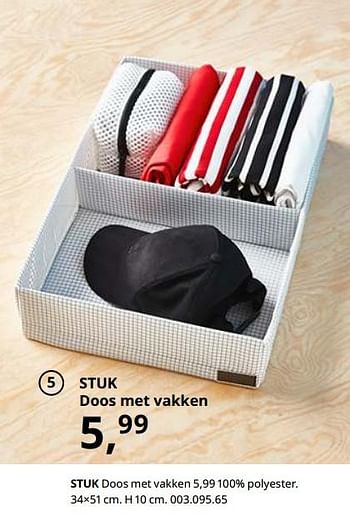 Promoties Stuk doos met vakken - Huismerk - Ikea - Geldig van 23/08/2019 tot 31/07/2020 bij Ikea