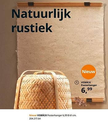 Promoties Visbäck posterhanger - Huismerk - Ikea - Geldig van 23/08/2019 tot 31/07/2020 bij Ikea