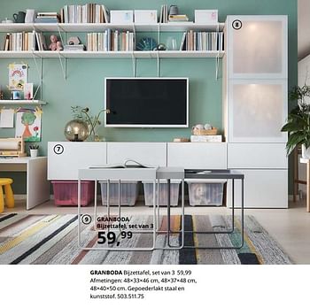 Promoties Granboda bijzettafel - Huismerk - Ikea - Geldig van 23/08/2019 tot 31/07/2020 bij Ikea