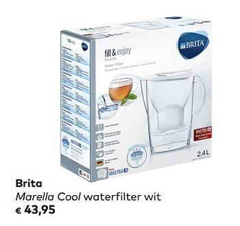 Promoties Brita marella cool waterfilter wit - Brita - Geldig van 04/09/2019 tot 01/10/2019 bij Bioplanet