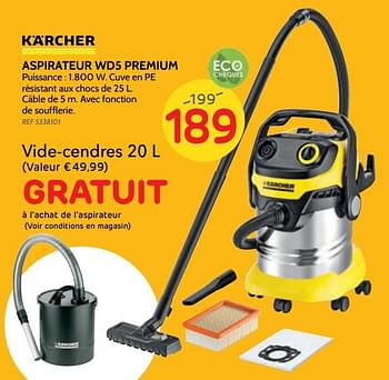 Promoties Kärcher aspirateur wd5 premium - Kärcher - Geldig van 04/09/2019 tot 23/09/2019 bij BricoPlanit