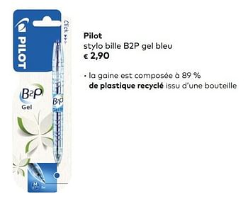 Promotions Pilot stylo bille b2p gel bleu - Pilot - Valide de 04/09/2019 à 01/10/2019 chez Bioplanet