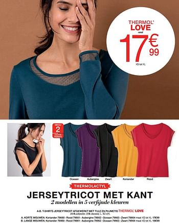Promoties Thermol` love - Huismerk - Damart - Geldig van 01/09/2019 tot 30/09/2019 bij Damart