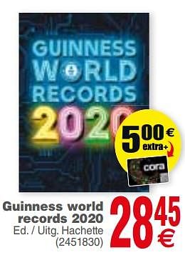 Promoties Guinness world records 2020 - Huismerk - Cora - Geldig van 03/09/2019 tot 16/09/2019 bij Cora