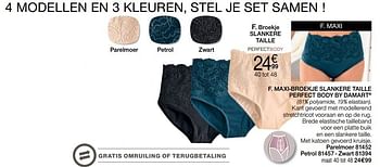 Promoties Maxi-broekje slankere taille perfect body by damart - Huismerk - Damart - Geldig van 01/09/2019 tot 30/09/2019 bij Damart