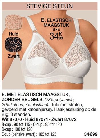 Promoties Met elastisch maagstuk, zonder beugels - Huismerk - Damart - Geldig van 01/09/2019 tot 30/09/2019 bij Damart