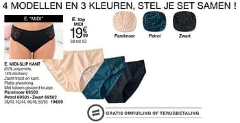 Promoties Midi-slip kant - Huismerk - Damart - Geldig van 01/09/2019 tot 30/09/2019 bij Damart