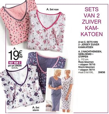 Promoties Set roze - Huismerk - Damart - Geldig van 01/09/2019 tot 30/09/2019 bij Damart