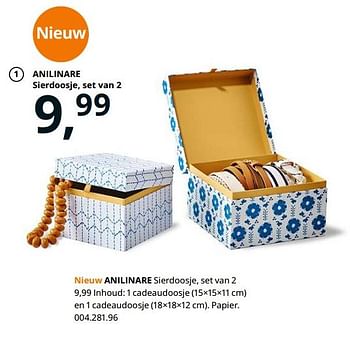 Promoties Anilinare sierdoosje - Huismerk - Ikea - Geldig van 23/08/2019 tot 31/07/2020 bij Ikea