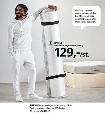 Verliefd verder bloem Huismerk - Ikea Hafslo binnenveringsmatras, stevig - Promotie bij Ikea