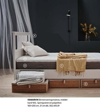 Absoluut Alternatief Onbelangrijk Huismerk - Ikea Hamarvik binnenveringsmatras, middelhard - Promotie bij Ikea