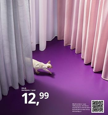 optellen voorkant Vergoeding Huismerk - Ikea Hilja gordijnen - Promotie bij Ikea
