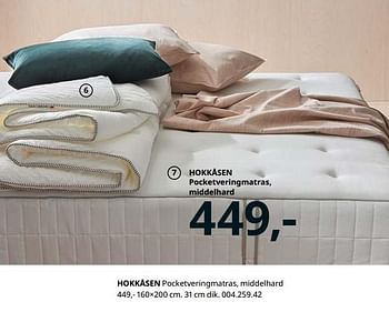 aardbeving Kinderrijmpjes anders Huismerk - Ikea Hokkåsen pocketveringmatras, middelhard - Promotie bij Ikea