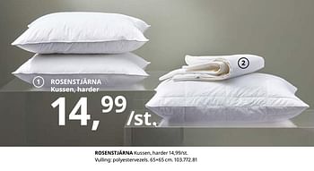Promotions Rosenstjärna kussen, harder - Produit maison - Ikea - Valide de 23/08/2019 à 31/07/2020 chez Ikea