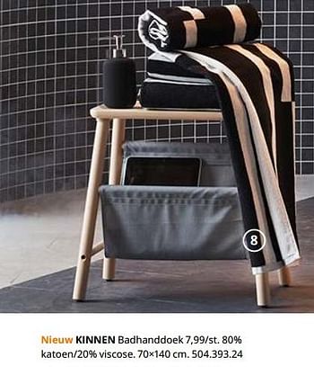 Promoties Kinnen badhanddoek - Huismerk - Ikea - Geldig van 23/08/2019 tot 31/07/2020 bij Ikea