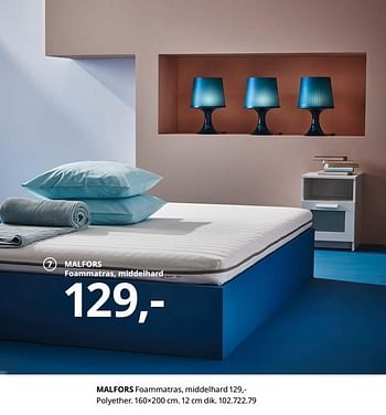 Promoties Malfors foammatras, middelhard - Huismerk - Ikea - Geldig van 23/08/2019 tot 31/07/2020 bij Ikea