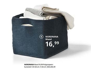 Promoties Nordrana mand - Huismerk - Ikea - Geldig van 23/08/2019 tot 31/07/2020 bij Ikea