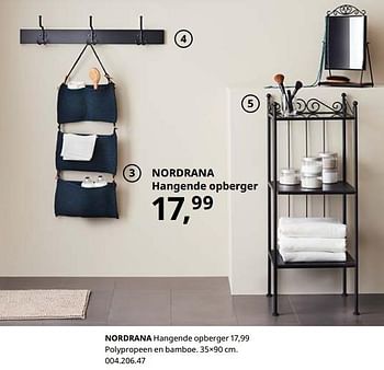 Promotions Nordrana hangende opberger - Produit maison - Ikea - Valide de 23/08/2019 à 31/07/2020 chez Ikea
