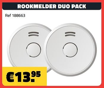 Promoties Rookmelder duo pack - Huismerk - Bouwcenter Frans Vlaeminck - Geldig van 04/09/2019 tot 30/09/2019 bij Bouwcenter Frans Vlaeminck