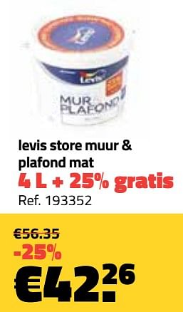 Promoties Levis levis store muur + plafond mat - Levis - Geldig van 04/09/2019 tot 30/09/2019 bij Bouwcenter Frans Vlaeminck