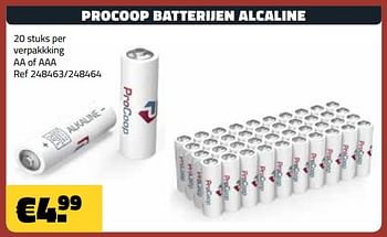 Promotions Procoop batterijen alcaline - Produit maison - Bouwcenter Frans Vlaeminck - Valide de 04/09/2019 à 30/09/2019 chez Bouwcenter Frans Vlaeminck