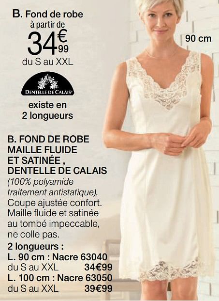 fond de robe coton damart