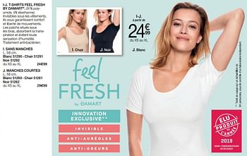 Promotions T-shirts feel fresh by damart sans manches - Produit Maison - Damart - Valide de 01/09/2019 à 30/09/2019 chez Damart