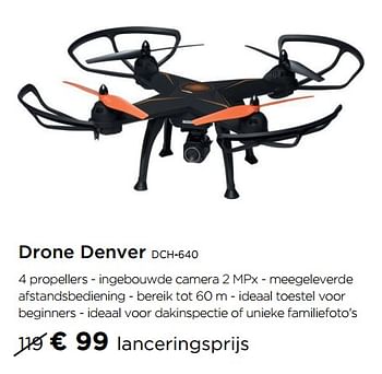 Promoties Drone denver dch-640 - Denver Electronics - Geldig van 02/09/2019 tot 30/09/2019 bij Molecule