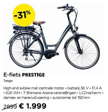 Promoties E-fiets prestige tango - Prestige - Geldig van 02/09/2019 tot 30/09/2019 bij Molecule