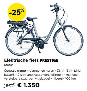 Promoties Elektrische fiets orestige condor - Condor - Geldig van 02/09/2019 tot 30/09/2019 bij Molecule