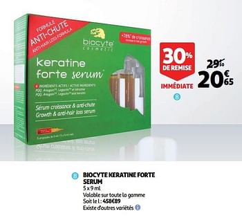 Promotions Biocyte keratine forte serum - Biocyte  - Valide de 04/09/2019 à 21/09/2019 chez Auchan Ronq