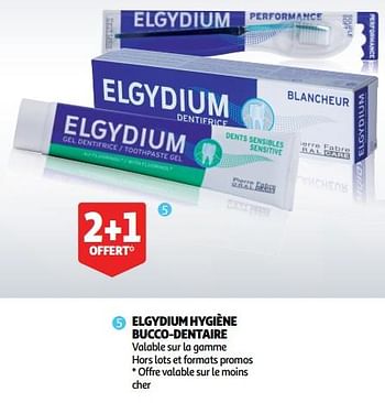 Promotions Elgydium hygiène bucco-dentaire - Elgydium - Valide de 04/09/2019 à 21/09/2019 chez Auchan Ronq