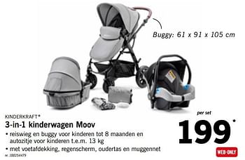 Promoties 3-in-1 kinderwagen moov kinderkraft - Kinderkraft - Geldig van 09/09/2019 tot 14/09/2019 bij Lidl