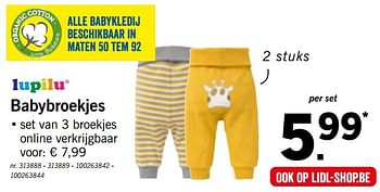 Promoties Babybroekjes - Lupilu - Geldig van 09/09/2019 tot 14/09/2019 bij Lidl