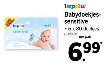 Promotions Babydoekjessensitive - Lupilu - Valide de 09/09/2019 à 14/09/2019 chez Lidl