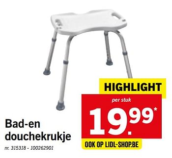 Promoties Bad-en douchekrukje - Huismerk - Lidl - Geldig van 09/09/2019 tot 14/09/2019 bij Lidl