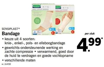 Promoties Bandage - Sensiplast - Geldig van 09/09/2019 tot 14/09/2019 bij Lidl